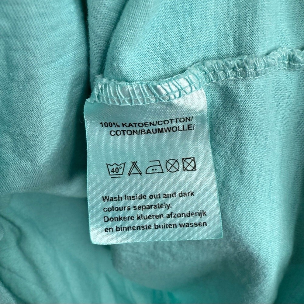 Amsterdam industry T-shirt blue green white Teal Amsterdam Graphic T-Shirt - Picture 8 of 10